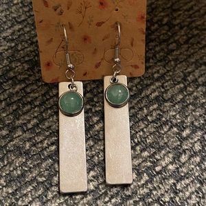 Handmade Artisan Green Malachite Earrings
